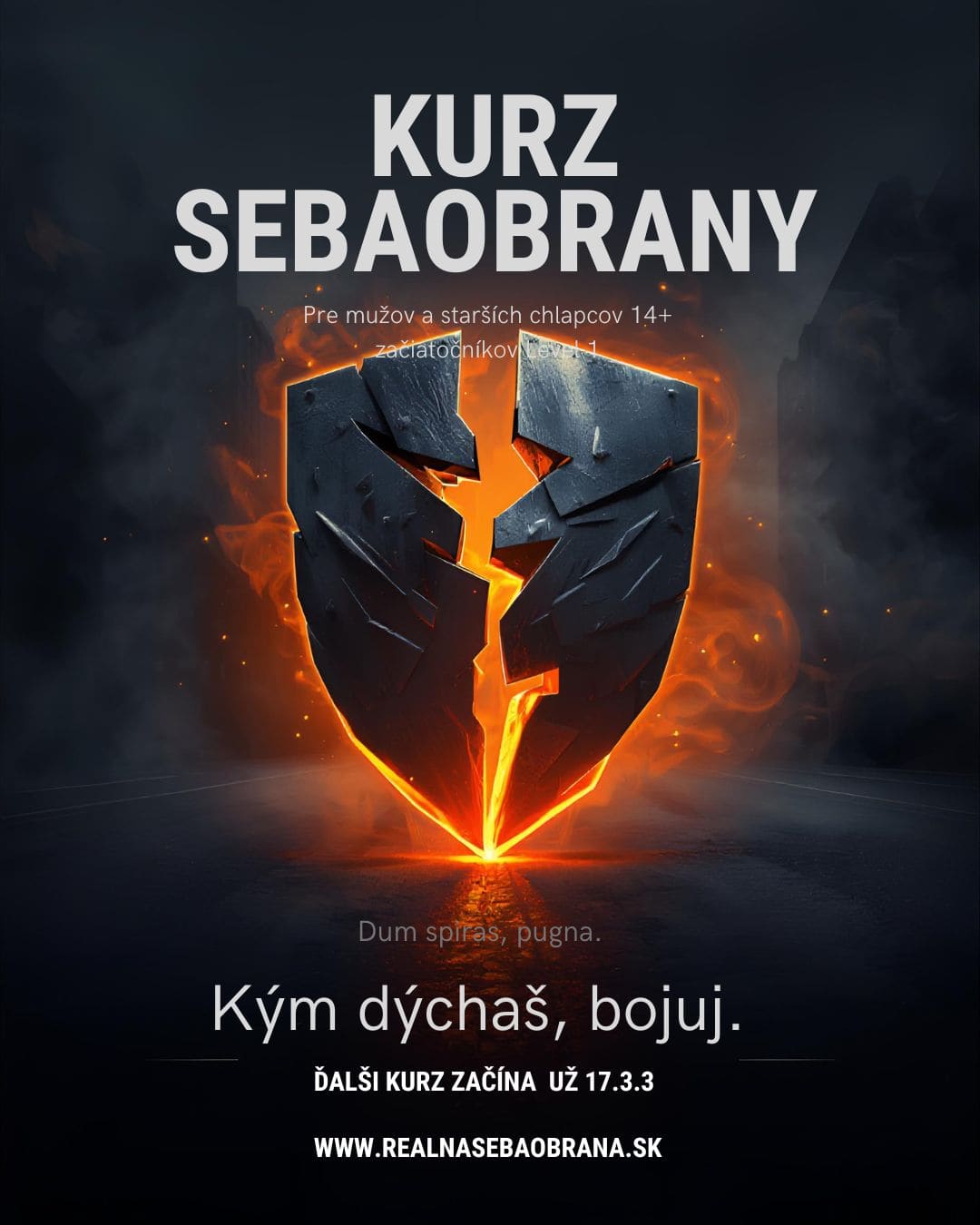Kurz sebaobrany pre mužov a starších chlapcov (14+) od 17.3.2026- začiatočnícky
